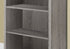 11.75" x 23.75" x 47.5" Cappuccino Particle Board Adjustable Shelves Bookshelf